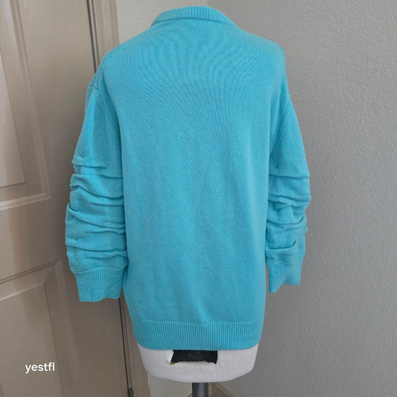 Michael Kors Collection
Cashmere Ruched-Sleeve Sweater S Seafoam - Picture 4 of 7